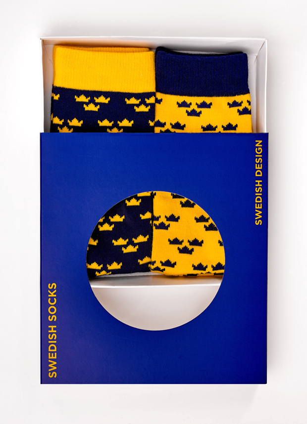 Swedish socks. Svenska strumpor. Sverige. Sockor. Present. Tre-kronor. Gift box. raggsockor. Dam strumpor. Herr strumpor.